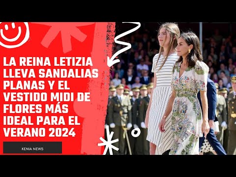 La reina Letizia lleva sandalias planas y el vestido midi de flores más ideal para el verano 2024