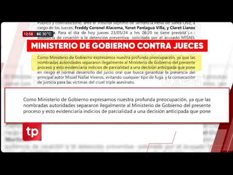 23052024 MINISTERIO DE GOBIERNO CONTRA JUECES UNITEL