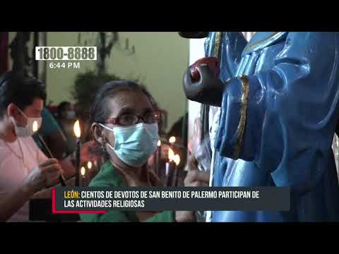 Devotos de San Benito de Palermo participan de las tradiciones en León - Nicaragua