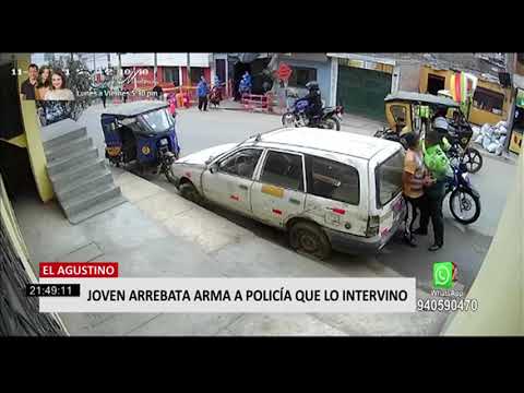 El Agustino: detienen a joven que le quitó el arma al policía que lo intervenía