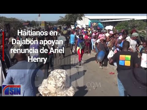 Haitianos en Dajabón apoyan renuncia de Ariel Henry