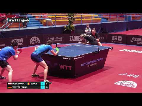 Table Tennis 🥍 Bernadette S./Sofia P. vs Xiaona S./Sabine W. | WD | WTT Contender Zagreb 2022 | (SF)