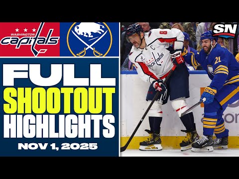 Washington Capitals at Buffalo Sabres | FULL Shootout Highlights - November 1, 2025