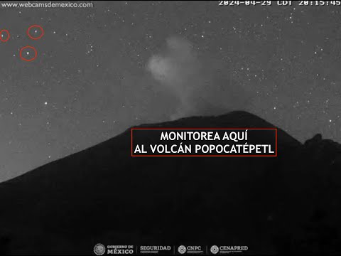 #POPOCATÉPETL | Varios objetos circulando. El #Volcán #EnVivo