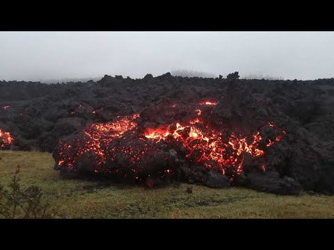 Nuevo flujo de lava del Pacaya avanza hacia finca La Brena