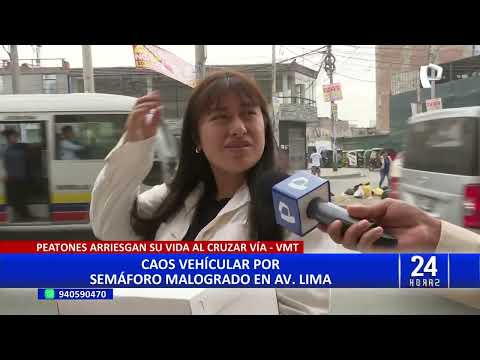 VMT: caos vehicular por semáforo malogrado en avenida Lima