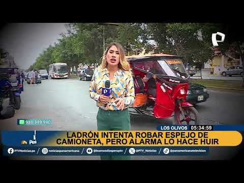 #BDP| LOS OLIVOS: ALARMA DE VEHÍCULO IMPIDE QUE LADRÓN ROBE AUTOPARTES