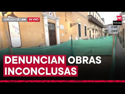 Cercado de Lima: vecinos denuncian obras inconclusas en calle Rinconada de Santo Domingo