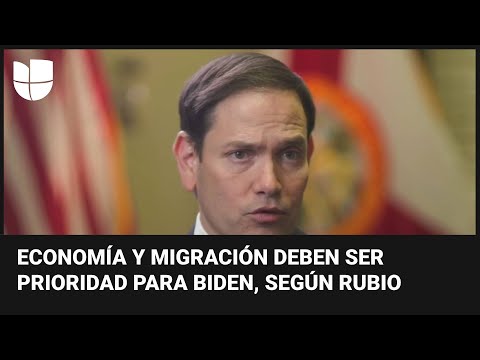 Seguridad nacional, economía e inmigración deben ser temas prioritarios para Biden, dice Marco Rubio