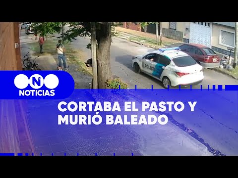 CORTABA EL PASTO y MURIÓ BALEADO al quedar atrapado en un TIROTEO - Telefe Noticias