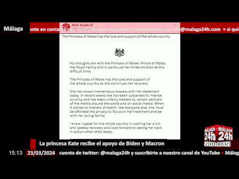 Noticia - La princesa Kate recibe el apoyo de Biden y Macron