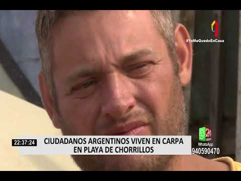 Ciudadanos argentinos viven en carpa en Playa de Chorrillos