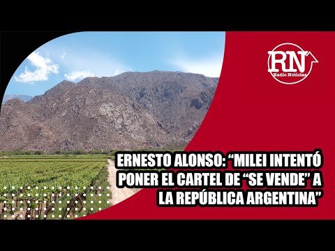 ERNESTO ALONSO: MILEI INTENTÓ PONER EL CARTEL DE SE VENDE A LA REPÚBLICA ARGENTINA”