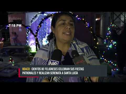 Devotos católicos de Boaco celebran a Santa Lucía - Nicaragua