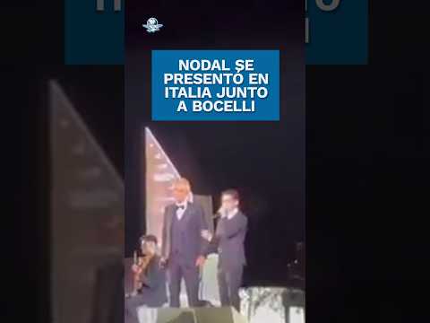 Christian Nodal canta con Andrea Bocelli y cautiva en Italia #shorts