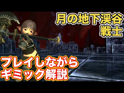 【FF14暁月】月の地下渓谷に戦士(タンク)で挑戦【90ダンジョン パッチ6対応2024年版】