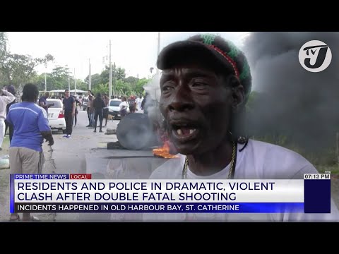 Residents and Police in Dramatic, Violent Clash After Double Fatal Shooting | TVJ News