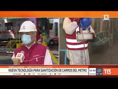 Nueva tecnología de sanitización para vagones de Metro de Santiago