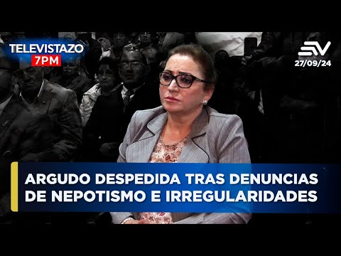 Las autoridades del IESS despidieron a la sindicalista Rosa Argudo | Televistazo 7 PM #ENVIVO