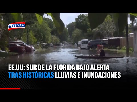 EE.UU: Sur de la Florida bajo alerta tras históricas lluvias e inundaciones