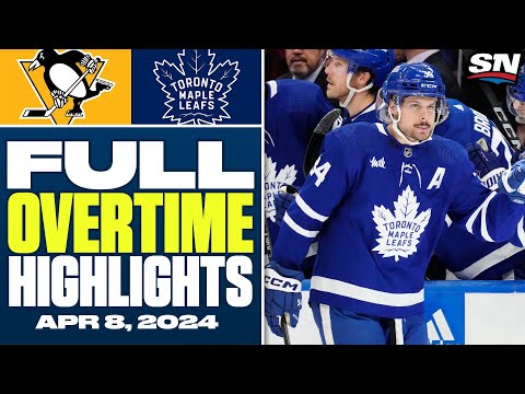 Pittsburgh Penguins at Toronto Maple Leafs | FULL Overtime Highlights - April 8, 2024