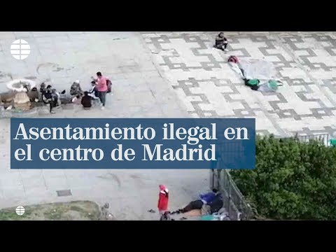 Asentamiendo de rumanos ilegal en el centro de Madrid