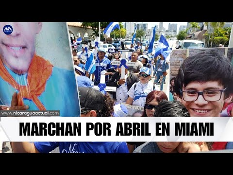 Nicaragüenses en Los Ángeles y Miami marchan en conmemoración de abril 2018
