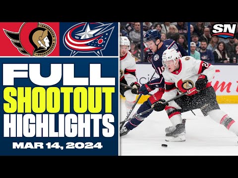 Ottawa Senators at Columbus Blue Jackets | FULL Shootout Highlights - March 14, 2024