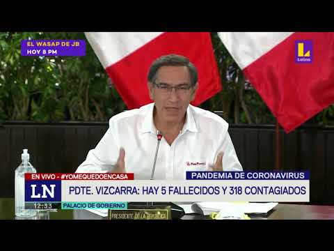 Presidente Martín Vizcarra dio conferencia en sexto día de emergencia por coronavirus