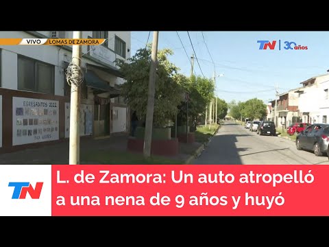 Lomas de Zamora: Un auto atropelló a una nena de 9 años que cruzaba la calle, y no la asistió.