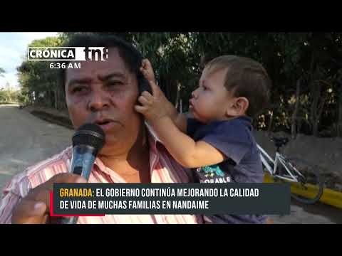 Inauguran obra de 100 metros lineales de adoquinado en Nandaime - Nicaragua