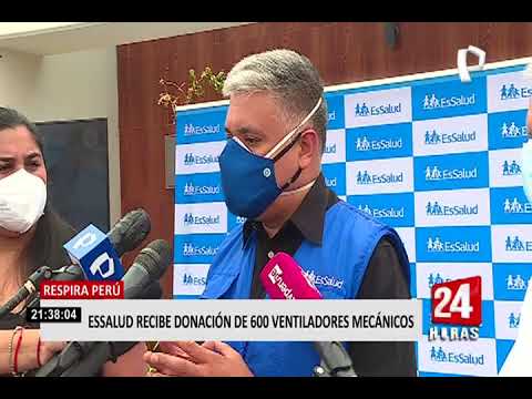 Respira Perú donó 600 respiradores mecánicos a EsSalud