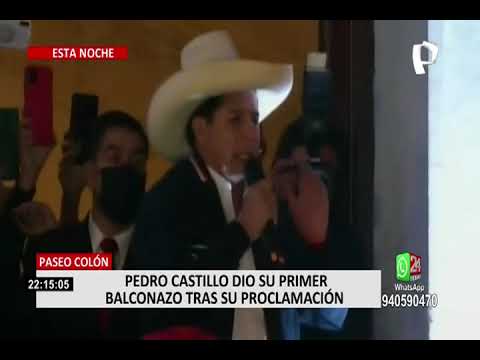 Pedro Castillo ofreció su primer discurso tras ser proclamado presidente electo