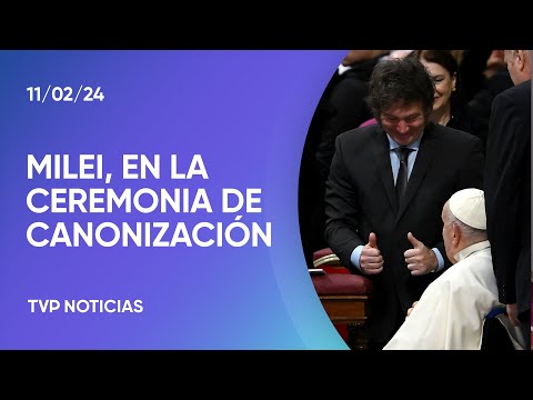 Milei participó de la ceremonia de canonización de Mama Antula