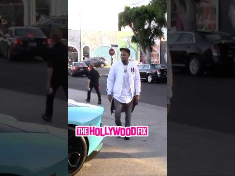 Chris Brown Slams His Lamborghini Door In Fans Face When Asked For A Picture While Out On Melrose