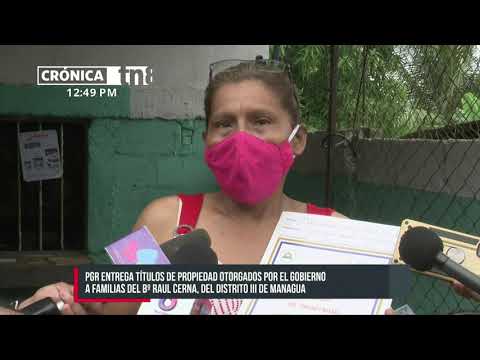 Garantizan seguridad jurídica de familias sobre su propiedad en Managua - Nicaragua