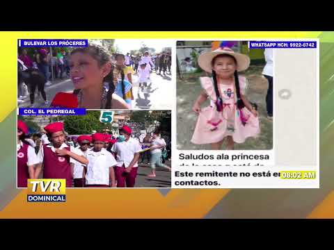 ¡Fiesta Cívica! niños desfilan en la Capital en marco a los 202 años de Independencia patria
