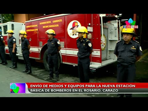 Envían equipos y medios para nueva estación de bomberos en El Rosario, Carazo