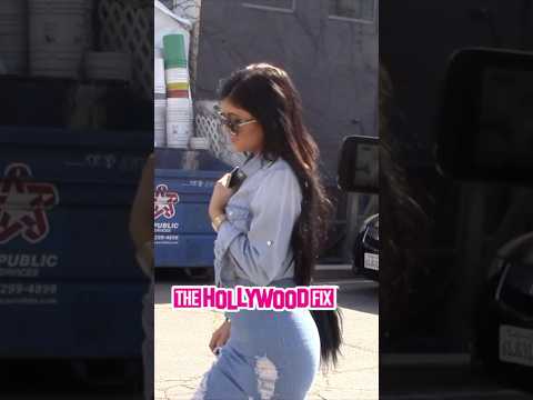 Kylie Jenner Stuns In All Denim While Out Shopping Solo On Melrose Ave. In West Hollywood, CA