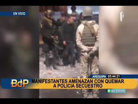 Policía fue tomado como rehén en La Joya: párrocos mediaron para que sea puesto en libertad