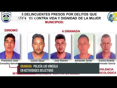 Policía de Granada detiene a 7 sujetos por diferentes delitos - Nicaragua