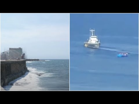Interceptan en el Malecón de La Habana a grupo de balseros cubanos que intentaban llegar a EE.UU