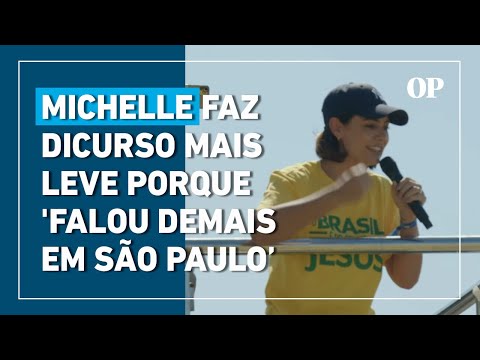 Michelle Bolsonaro pede voto em 'gente de bem' em ato do Rio de Janeiro
