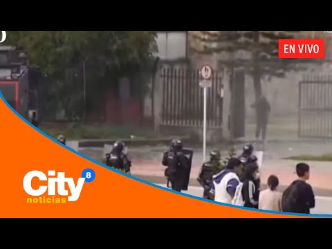 Manifestaciones en Bogotá: encapuchados y Policía se enfrentaron en la Universidad Nacional | CityTv