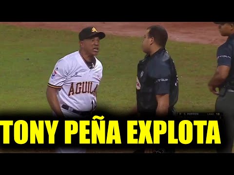 TONY PEÑA Pierde El Control Vs Umpire Que Poncho Injustamente A Christophe Morel En LIDOM