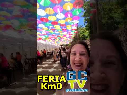 1.200 paragüas para la Feria Km0 en Fontanales, Moya, con productos  de Gran Canaria