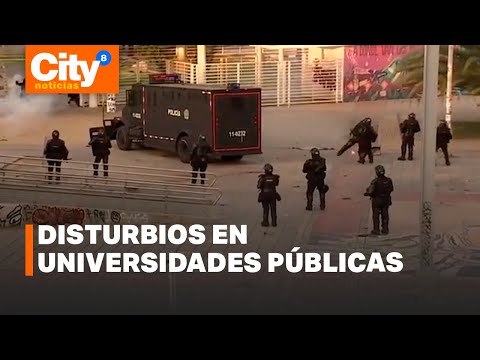Nueva jornada de enfrentamientos entre encapuchados y Fuerza Pública | CityTv