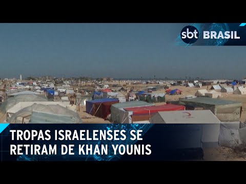 Tropas israelenses se retiram de Khan Younis e deixam rastro de destruição | SBT Brasil (08/04/24)