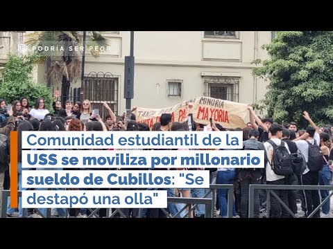 Comunidad estudiantil de la USS se moviliza por millonario sueldo de Cubillos: Se destapó una olla