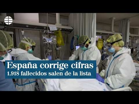 España reduce las muertes por coronavirus en 1.918 por corrección de cifras